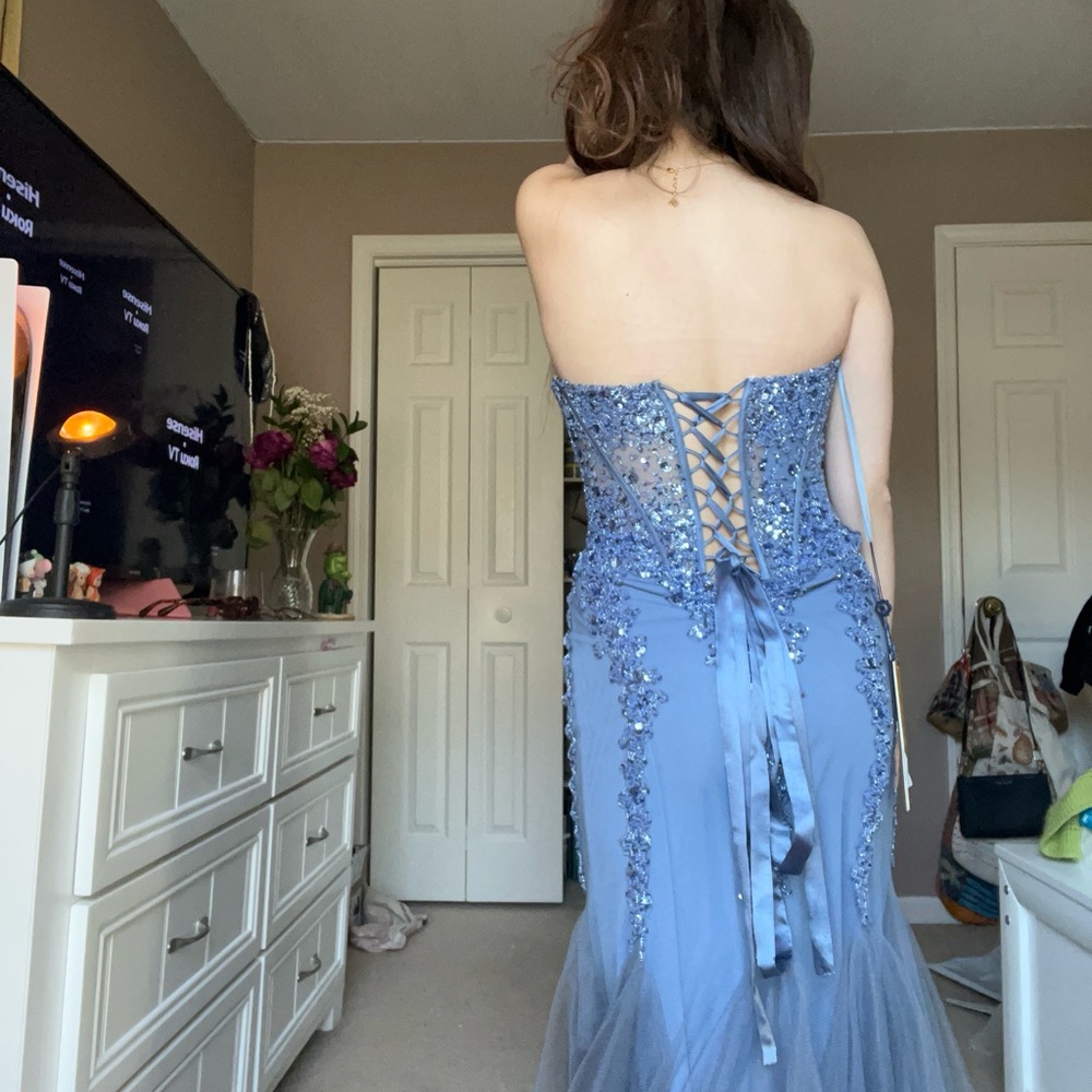 Blue Fishtail Mermaid Dress - Picture 6 of 7